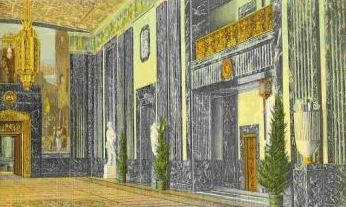 Lobby and Memorial Hall inside the Louisiana State Capitol